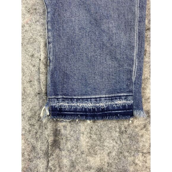 KanCan Mid‎ Rise Raw Hem Jeans Womens Size 32 Medium Wash - Picture 3 of 13